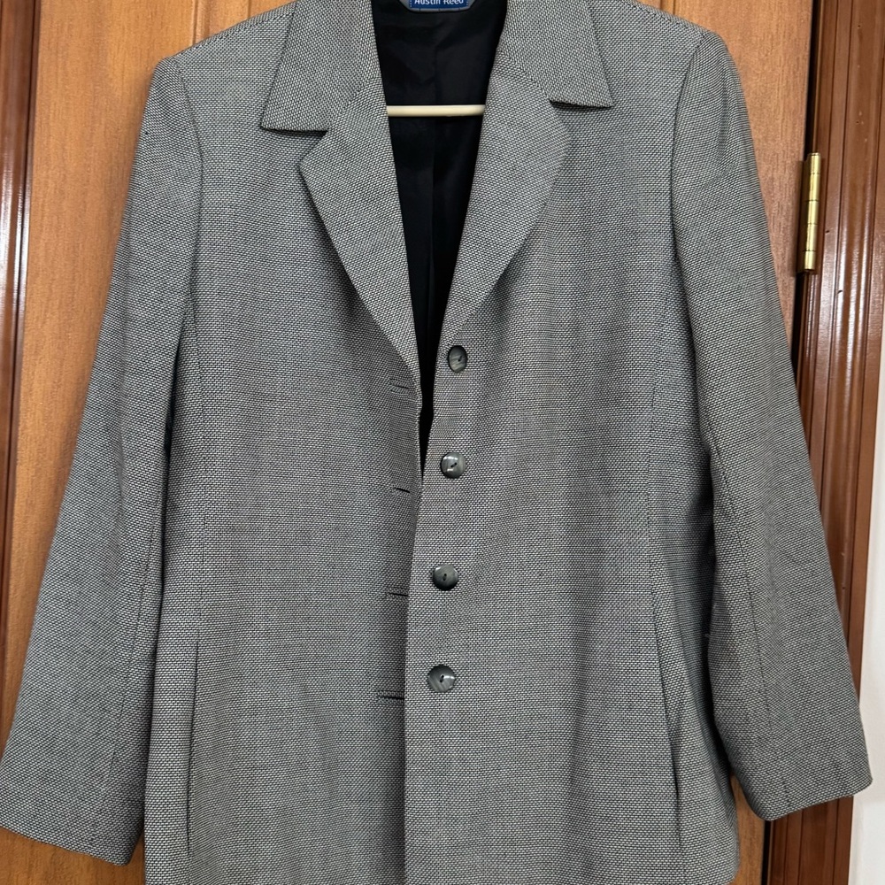 Austin Reed Women’s Charcoal Grey Blazer Jacket Professional Office Coat size 10